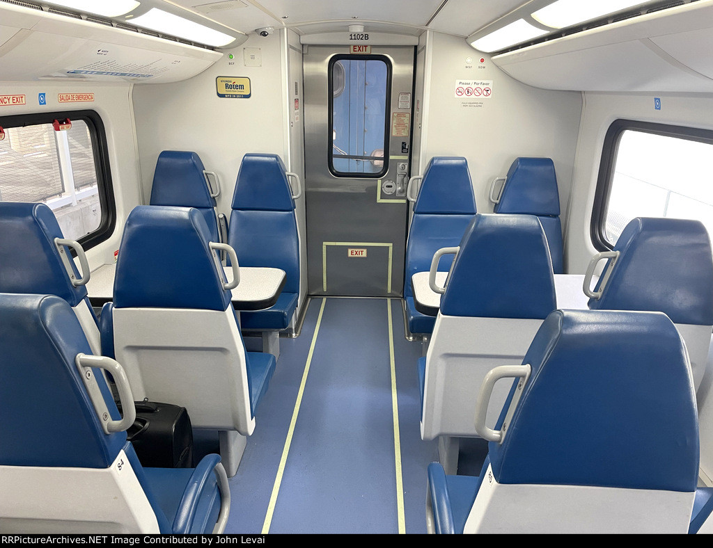 Interior of Tri-Rail Hyundai-Rotem Bilevel Car